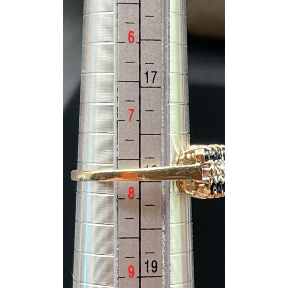 Vintage 1970s Ring Pranda North America Inc Sapphire Diamond 10k 2.52g Gold READ - Picture 4 of 9